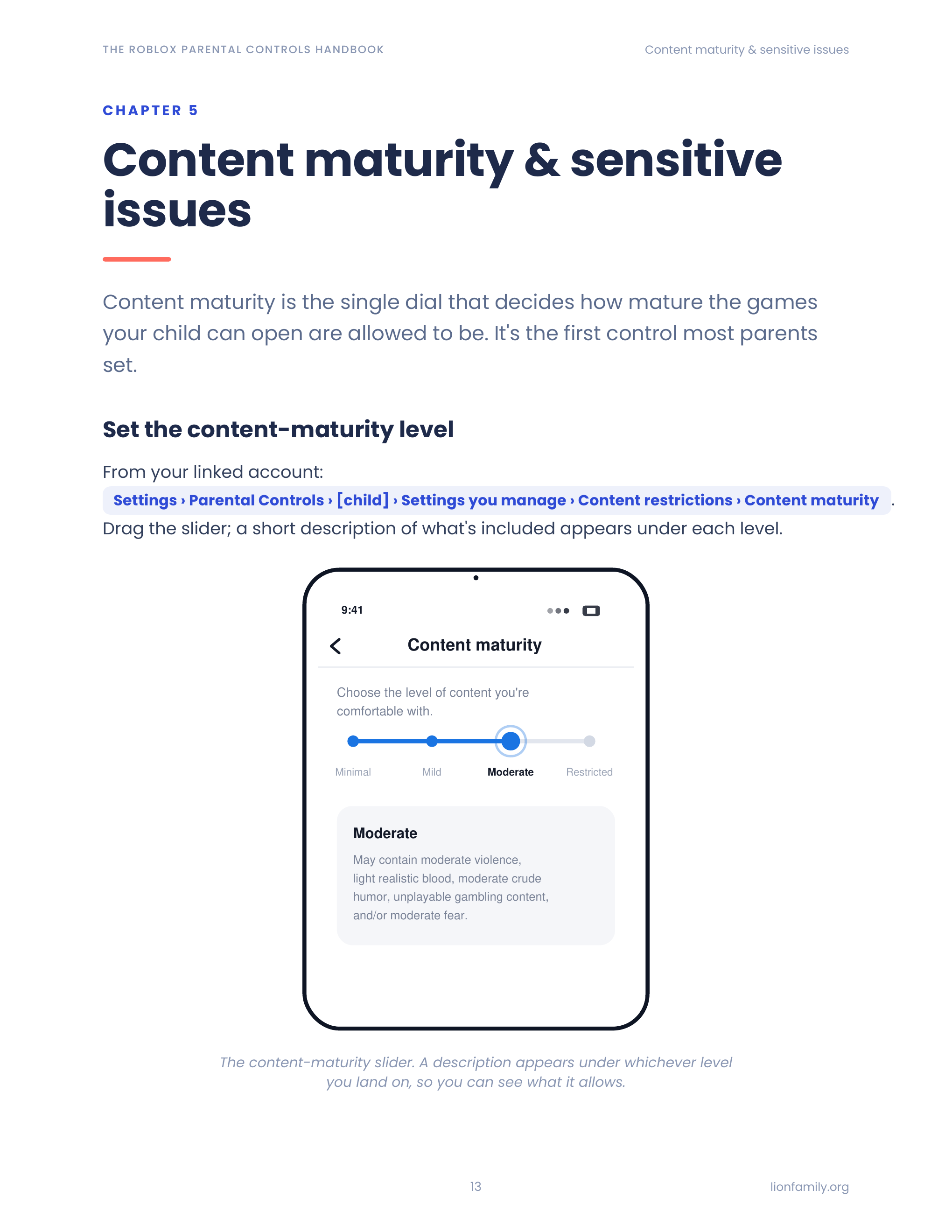 Content maturity levels reference page